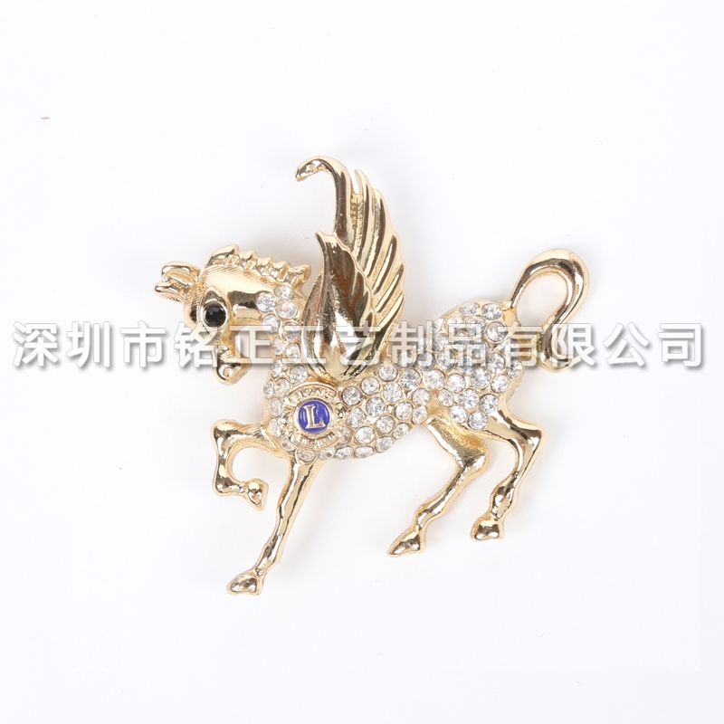 立體鑲鉆獅子會徽章
